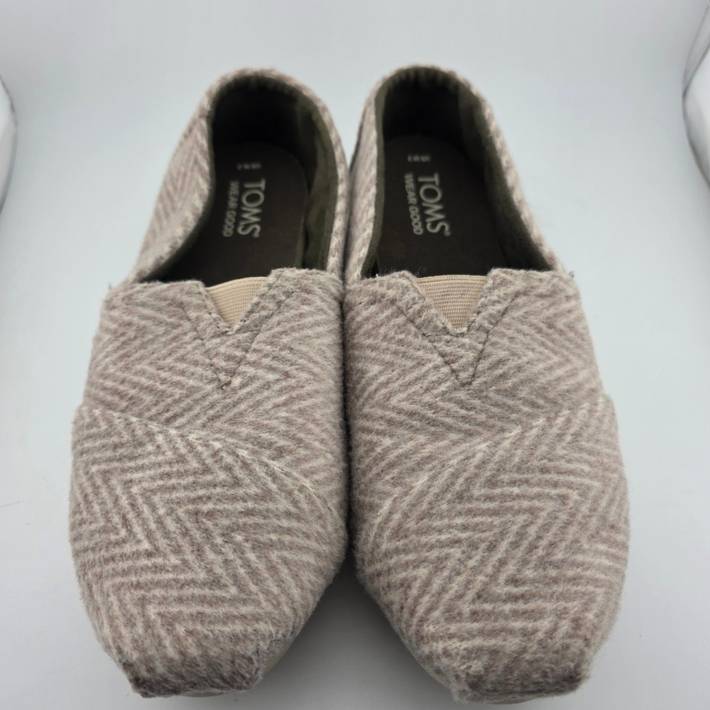 TOMS Alpargata Cloudbound Oatmeal‎ Brush Herringbone Womens Slip On Size 7 - Picture 2 of 11